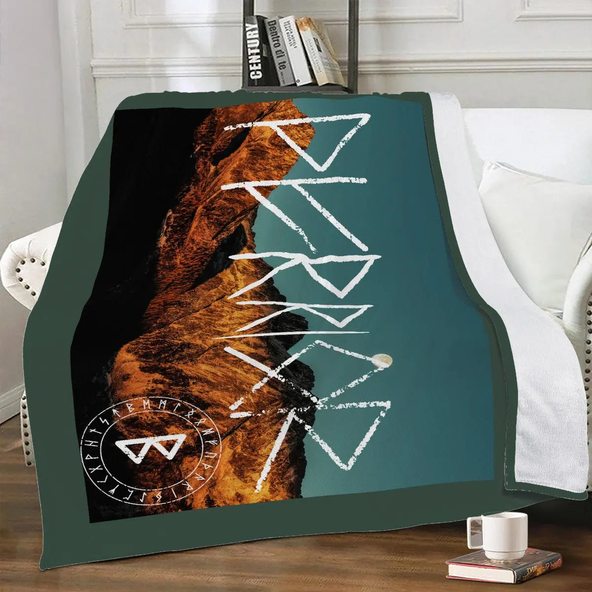 Soft Blanket with "Warrior" Runes &Berserker emb Design