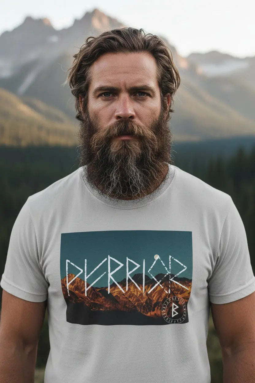 Printify Warrior Rune T-Shirt — Viking Rune Graphic Tee - T-Shirts T-Shirt