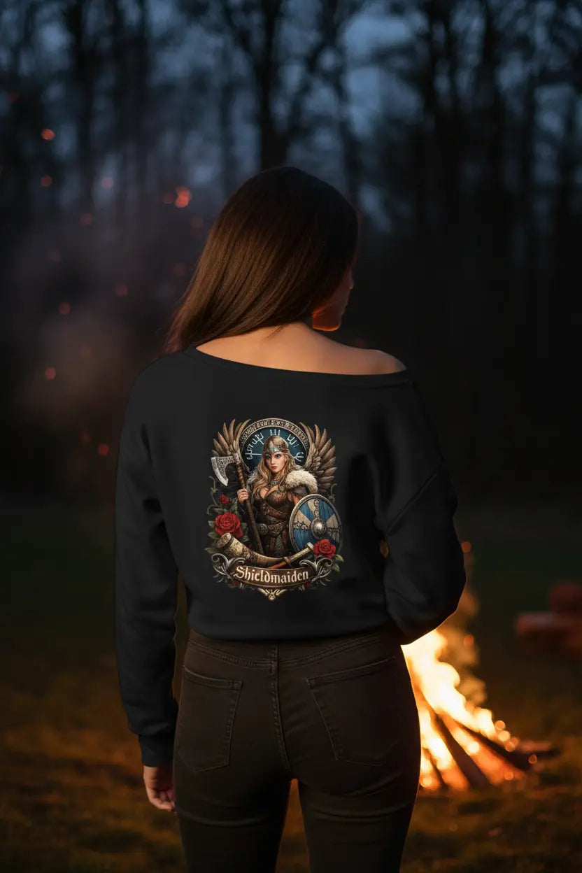 ODMPOD Sheildmaidens Stand Off-Shoulder Sweatshirt -