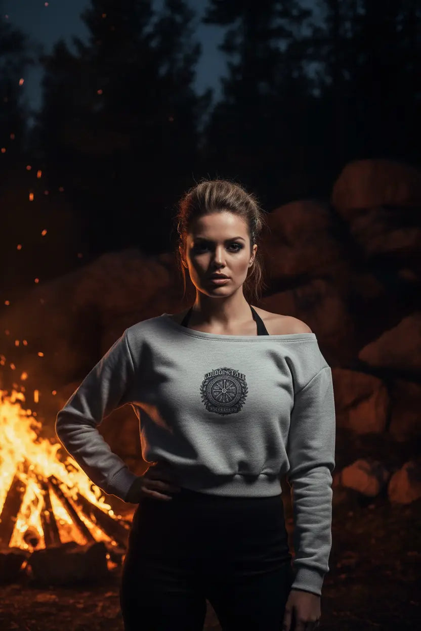 ODMPOD Sheildmaidens Stand Off-Shoulder Sweatshirt -