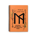 Printify Emotional Strength Spiral Notebook — “Print It Your Way” Floral Journal - Notebooks & Notepads Paper products