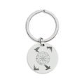 Engraved Stainless Steel Round Keychain — Compass & Bear Designs, Personalized Gift - Valkyrie Threads!