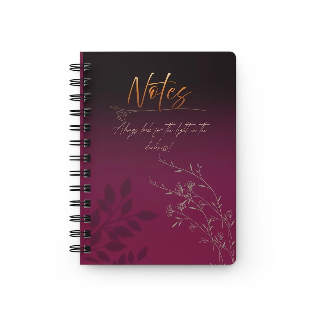 Printify Light in the Darkness Spiral Bound Journal — Inspirational Reflective Notebook - Journals Paper products