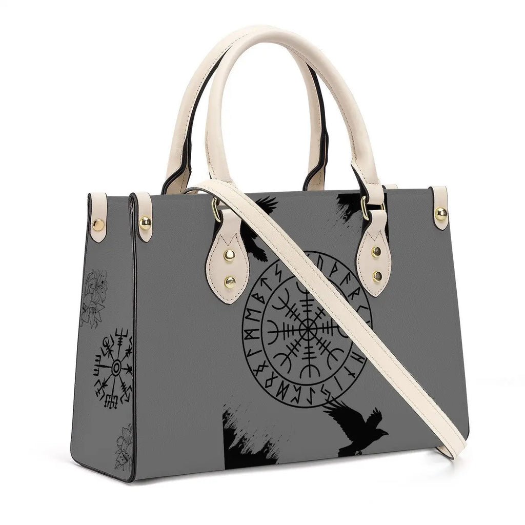 Valkyrie Threads! Norse Inspired Luxury Women PU Tote Bag - White - Shopper Bags Tote bags