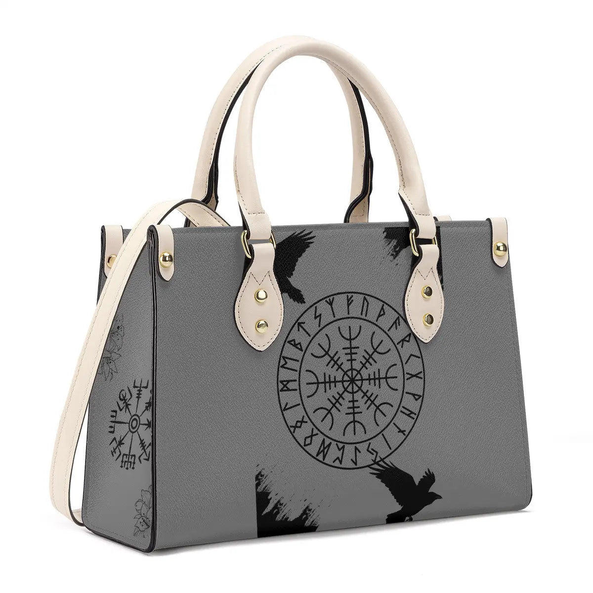 Valkyrie Threads! Norse Inspired Luxury Women PU Tote Bag - White - Shopper Bags Tote bags